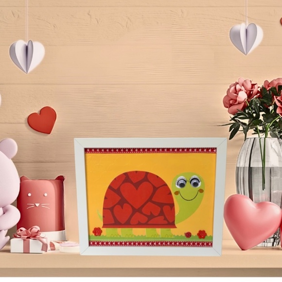 Turtle framed,Animal on frame,kids room decor,nursery wall art,funny animals art - Picture 2 of 2